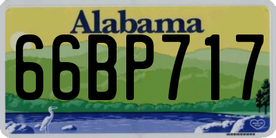 AL license plate 66BP717