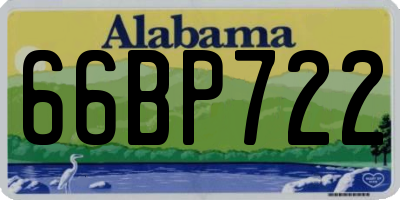 AL license plate 66BP722