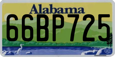 AL license plate 66BP725