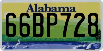 AL license plate 66BP728