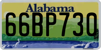 AL license plate 66BP730