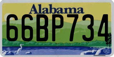 AL license plate 66BP734