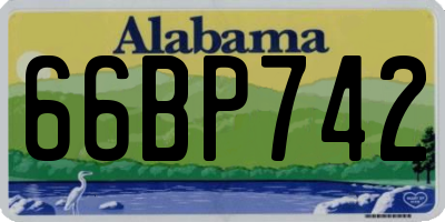 AL license plate 66BP742
