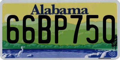 AL license plate 66BP750