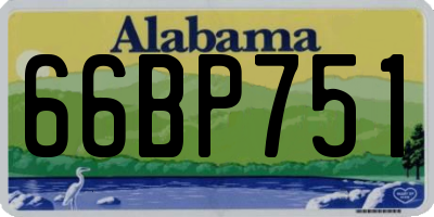 AL license plate 66BP751