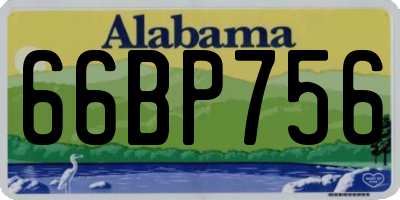 AL license plate 66BP756