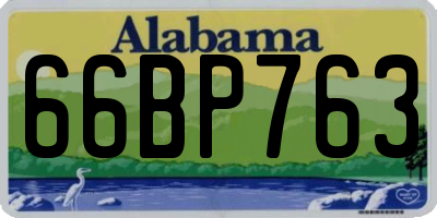 AL license plate 66BP763