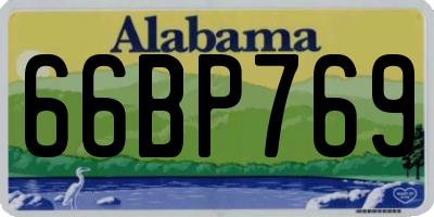AL license plate 66BP769