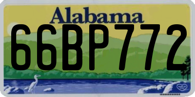 AL license plate 66BP772