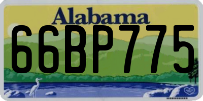 AL license plate 66BP775