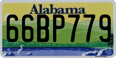 AL license plate 66BP779