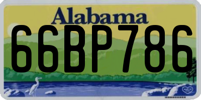 AL license plate 66BP786