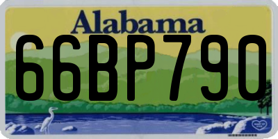 AL license plate 66BP790