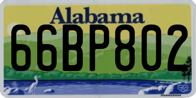 AL license plate 66BP802