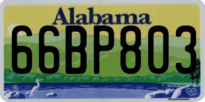 AL license plate 66BP803