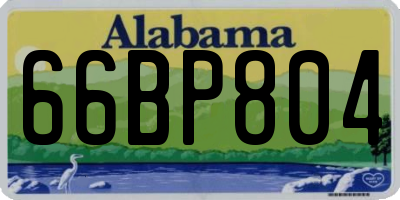 AL license plate 66BP804