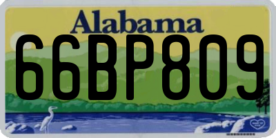 AL license plate 66BP809