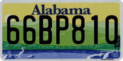 AL license plate 66BP810