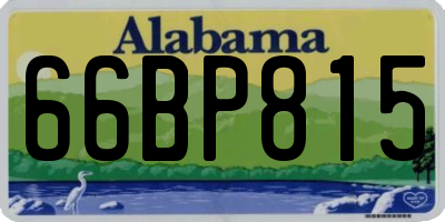 AL license plate 66BP815