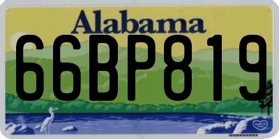 AL license plate 66BP819
