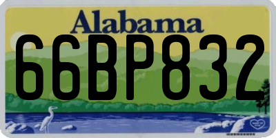 AL license plate 66BP832