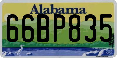 AL license plate 66BP835