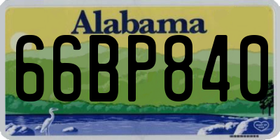 AL license plate 66BP840