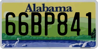 AL license plate 66BP841