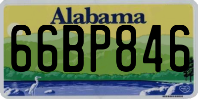 AL license plate 66BP846