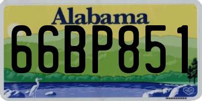 AL license plate 66BP851