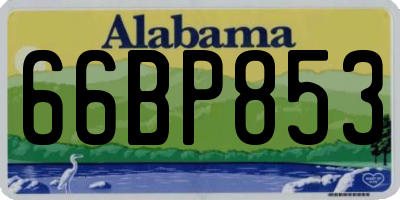 AL license plate 66BP853