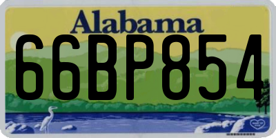 AL license plate 66BP854
