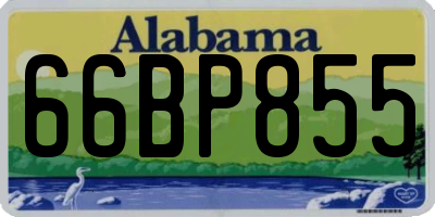 AL license plate 66BP855