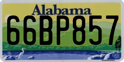 AL license plate 66BP857