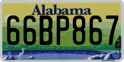 AL license plate 66BP867