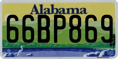 AL license plate 66BP869