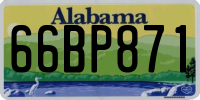 AL license plate 66BP871