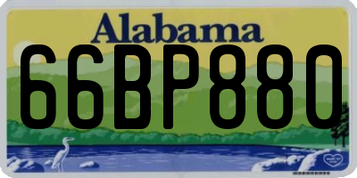 AL license plate 66BP880