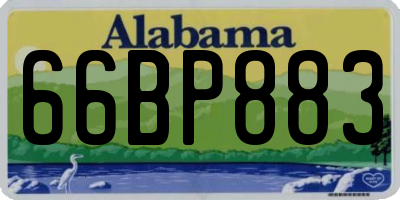 AL license plate 66BP883