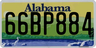 AL license plate 66BP884