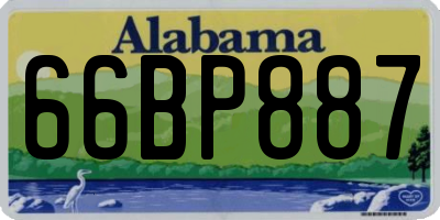 AL license plate 66BP887