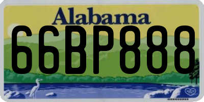AL license plate 66BP888