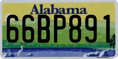AL license plate 66BP891