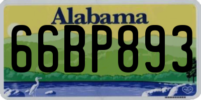 AL license plate 66BP893