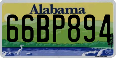 AL license plate 66BP894