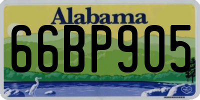 AL license plate 66BP905
