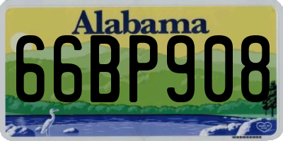 AL license plate 66BP908
