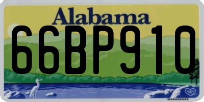 AL license plate 66BP910