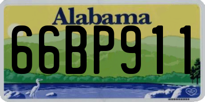 AL license plate 66BP911
