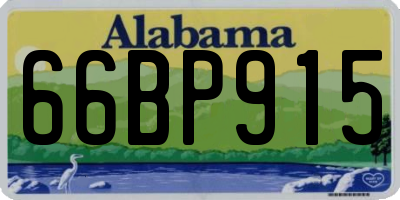 AL license plate 66BP915